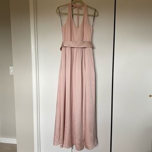 White by Vera Wang blush bridesmaid dress